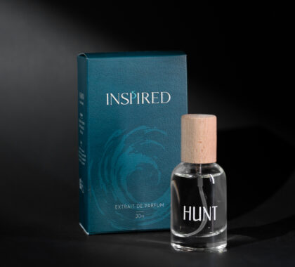 Luxury Inspired Hunt Men perfume, bold aroma inspired by Azzaro The Most Wanted, elegant packaging.