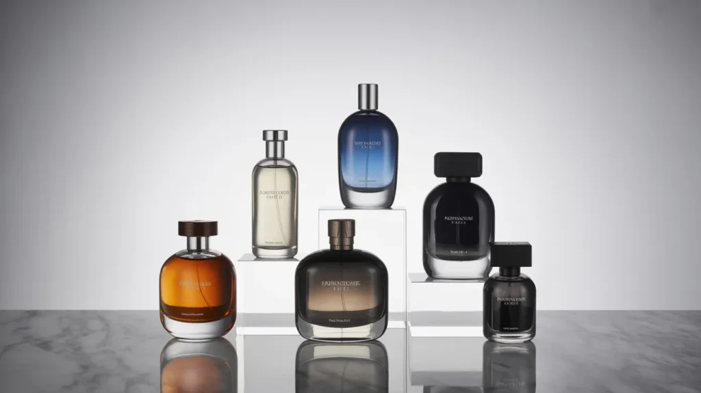 Top perfumes for men showcased in a refined presentation, highlighting confidence and sophistication